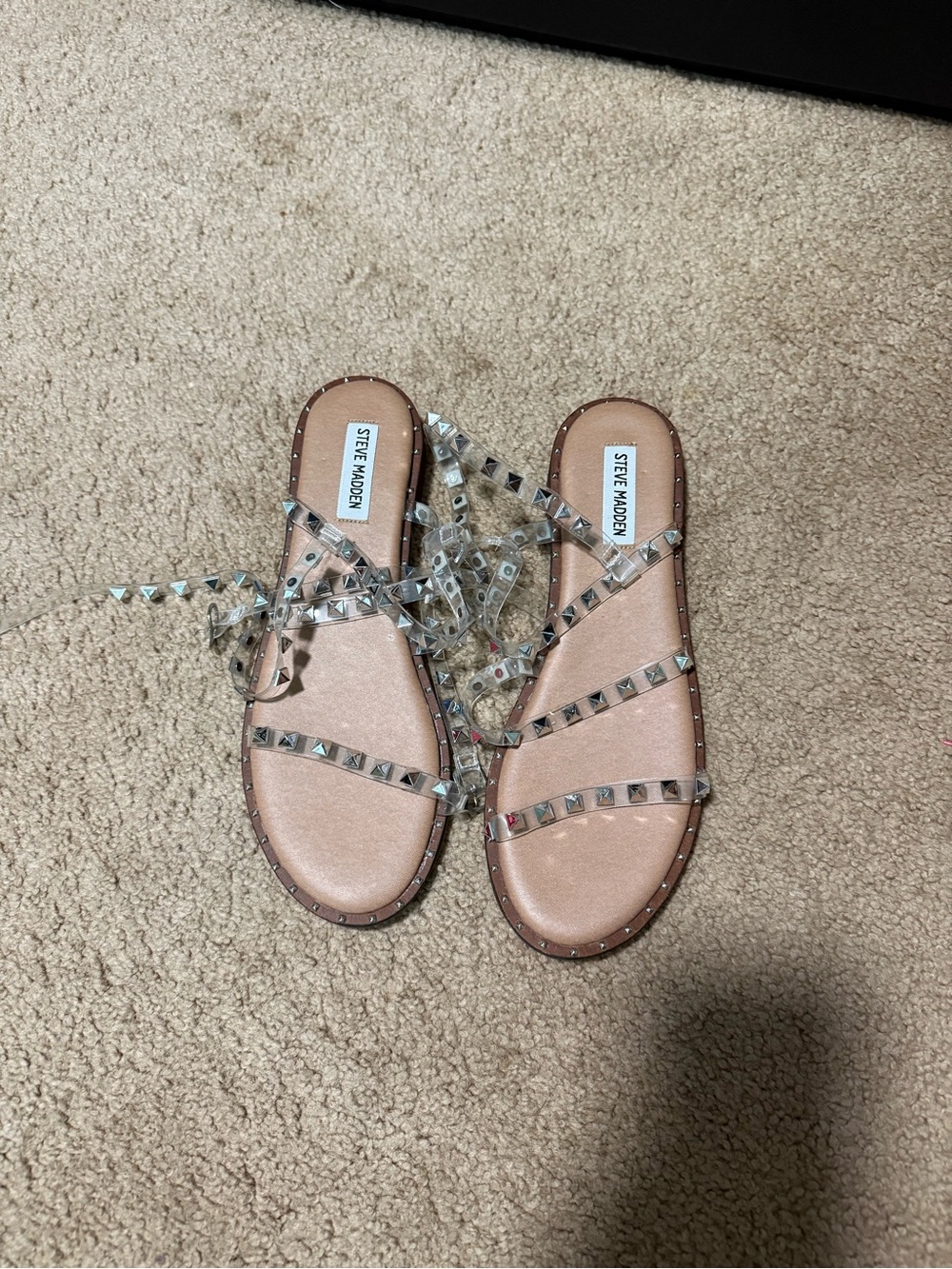 Steve Madden  Sandals with Clear Studded Straps